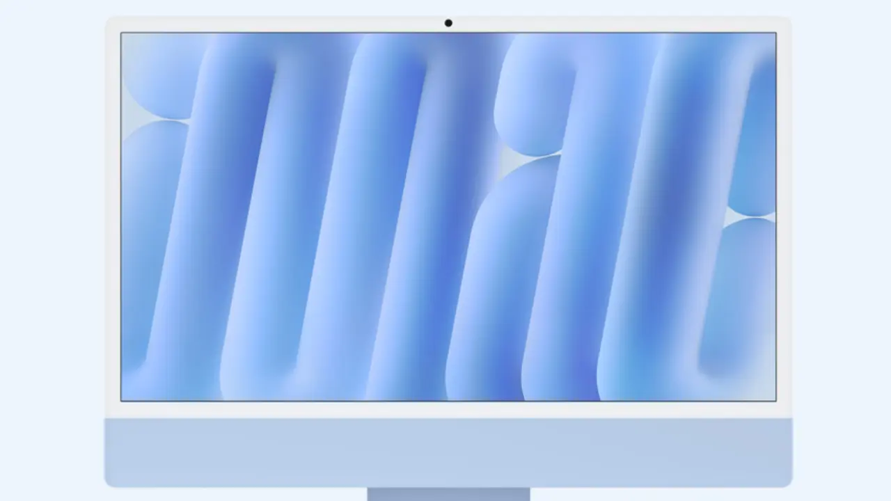 The new iMac with M4 chip on a modern desk.