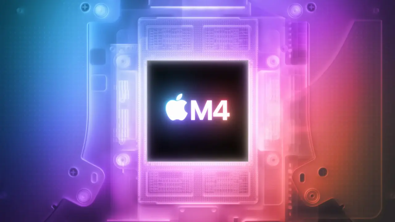 The M4 Chip with a glowing Neural Engine core